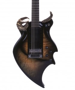 The picture of modern bird design of a guitar