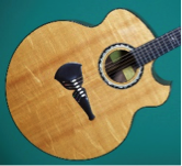 Yin and Yang Inlay model of a guitar