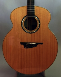 Center round soundhole design of a guitar