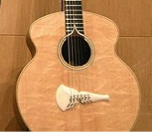 A brown stylish electric string guitar