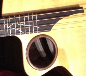 The picture of modern and stylish four strings guitar