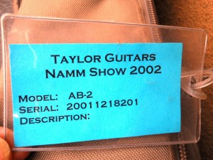 Ticket of custom Namm guitar show