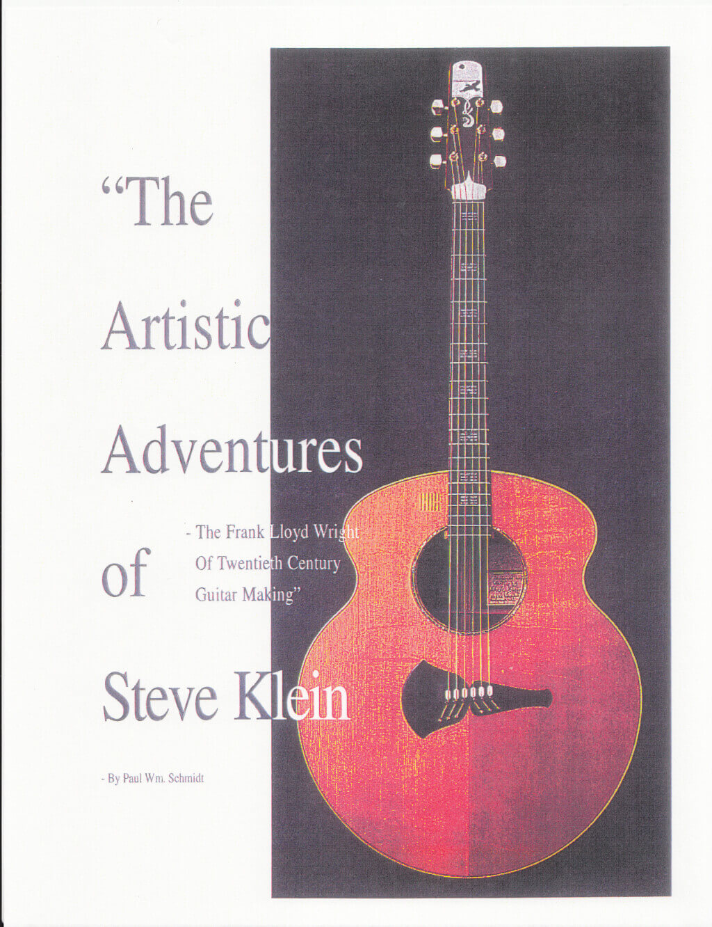 A cover of the book that reads, “The Artistic Adventures of Steve Klein”
