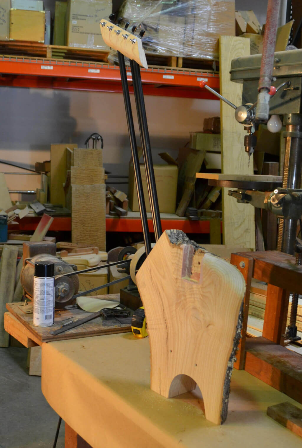 A guitar in the making