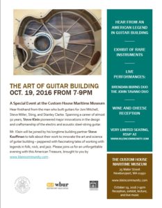 Poster October 19 2016 Klein Guitars Event