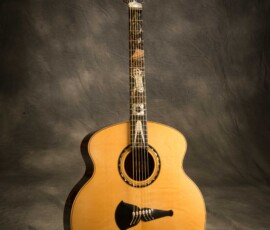 Full upper guitar with ornate fretboard