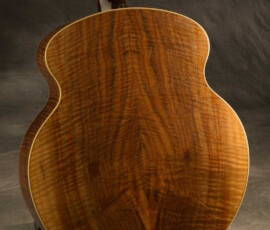 Symmetrical figured walnut guitar back